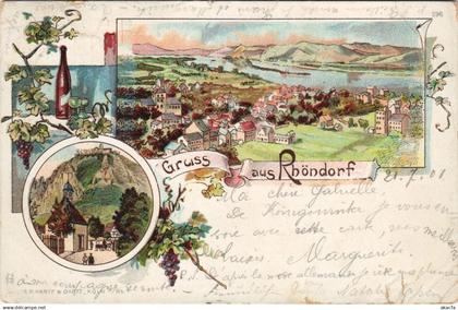 CPA AK Gruss aus RHONDORF LITHO GERMANY (286790)