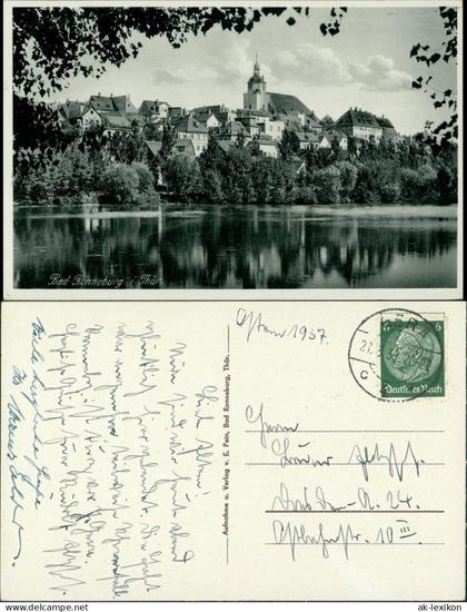 Ansichtskarte Ronneburg (Thüringen) Blick auf die Stadt 1936