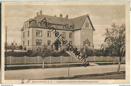 Ronneburg - Landwirtschaftliche Haushaltungsschule - Verlag Richard Zieschank Ronneburg