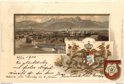 Rosenheim - Litho - Prägekarte
