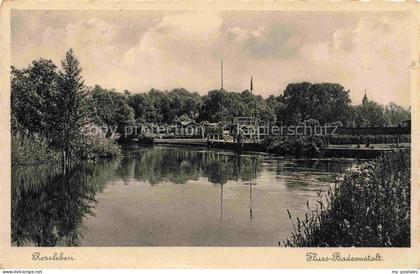 Rossleben Thueringen Fluss Badeanstalt