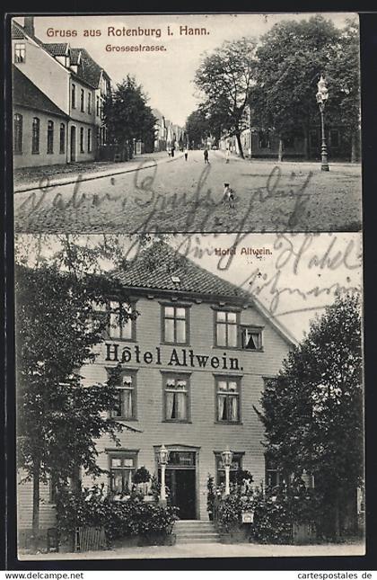 AK Rotenburg / Wümme, Hotel Altwein, Grossestrasse