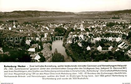 Rottenburg Neckar Panorama Fliegeraufnahme Chronik
