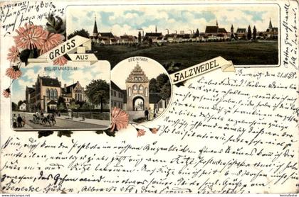 Gruss aus Salzwedel - Litho