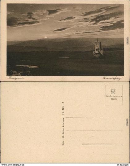 Ansichtskarte Sasbach (Ortenau) Hornisgrinde (Berg) - Sonnenaufgang 1934