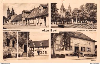 Aken (Elbe) Postamt, Rathaus, Kirchstraße,… gl1958 #176.930