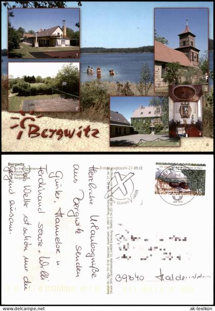 Bergwitz Bergwitzsee Freizeitenheim Kirche Pfarrhaus Mehrbild-AK 2000