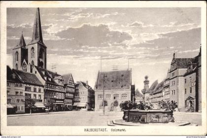 CPA Halberstadt Saxe Anhalt, Holzmarkt