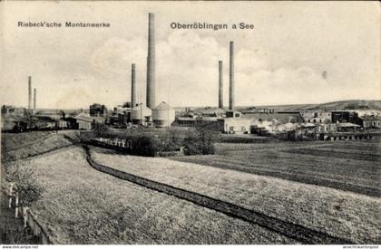 CPA Oberröblingen Röblingen am See Mansfelder Land, Riebecksche Montanwerke