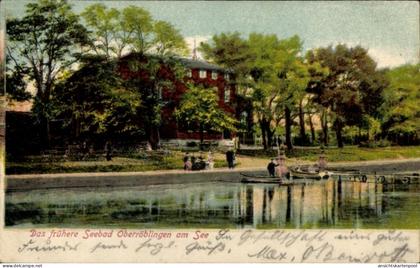 CPA Oberröblingen Röblingen am See Mansfelder Land, Uferpartie