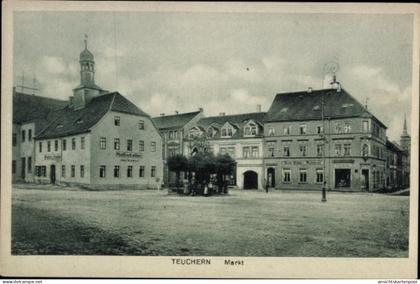 CPA Teuchern im Burgenlandkreis, Markt