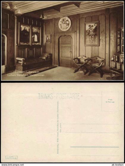 Eisleben Lutherstadt  Lutherstadt Luthers Sterbehaus, Sterbezimmer 1910