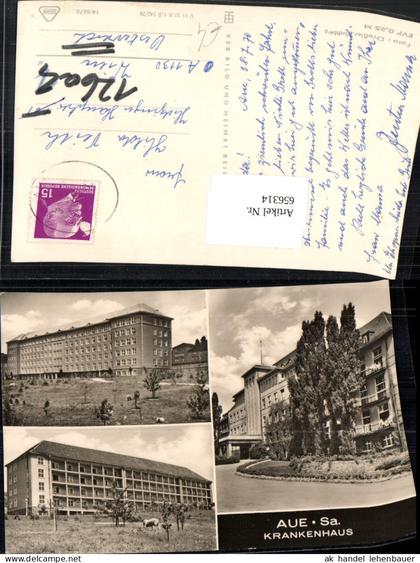 656314,Mehrbild Ak Aue Aue-Bad Schlema Sachsen Krankenhaus