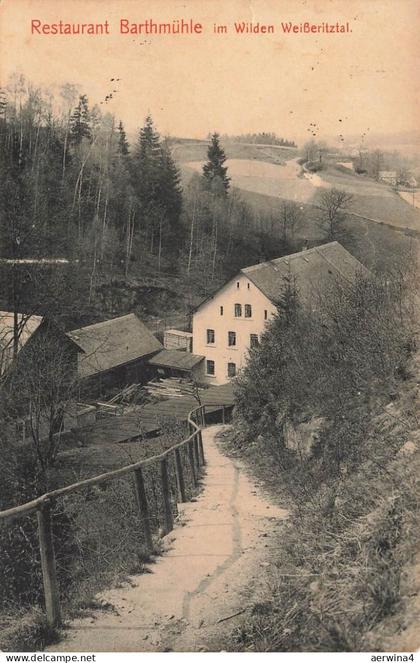 AK Klingenberg Restaurant Barthmühle im Wilden Weißeritztal Sachsen 1930