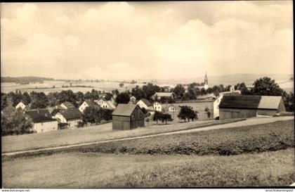 CPA Bärenwalde Crinitzberg in Sachsen, Ortsansicht mit Kirche