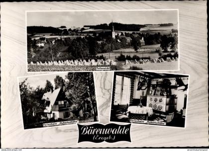 CPA Bärenwalde Crinitzberg in Sachsen, Teilansicht, Ferienheim Hubertushöhe