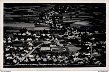 CPA Bernsbach Lauter-Bernsbach im Erzgebirge Sachsen, Fliegeraufnahme