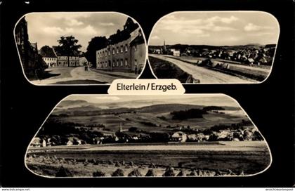 CPA Elterlein im Erzgebirge, Gesamtansicht, Straßenpartie