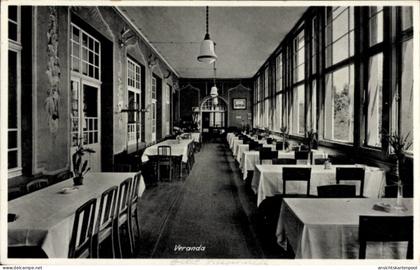 CPA Johannisbad Schmeckwitz Räckelwitz Oberlausitz, Veranda, Dr. Nikolaus Rachel