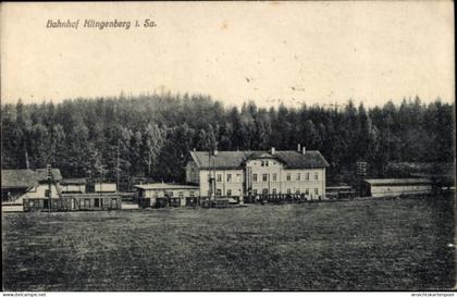 CPA Klingenberg im Erzgebirge Sachsen, Bahnhof