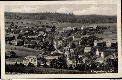 CPA Klingenberg im Erzgebirge Sachsen, Landschaft, Häuser, Bäume, Felder