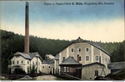 CPA Klingenberg im Erzgebirge Sachsen, Papier- und Pappen-Fabrik