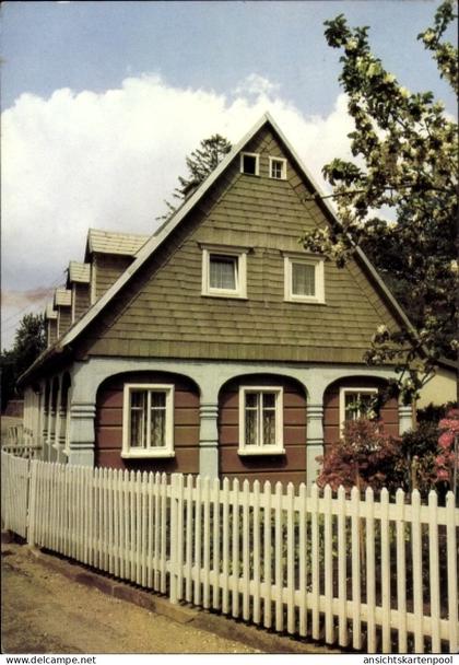 CPA Ostritz in der Oberlausitz, Oberlausitzer Umgebindehaus, Straßenansicht