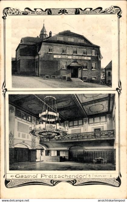 CPA Petzschendorf Klingenberg in Sachsen, Gasthof Pretzschendorf, Innenansicht