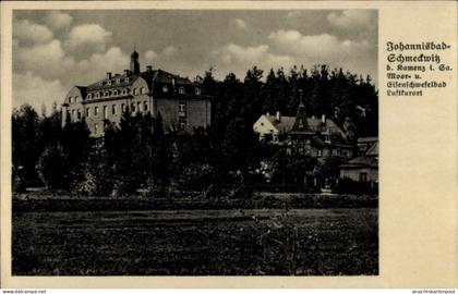 CPA Schmeckwitz Oberlausitz, Historisches Gebäude, Landschaft, Wald, nmotiv