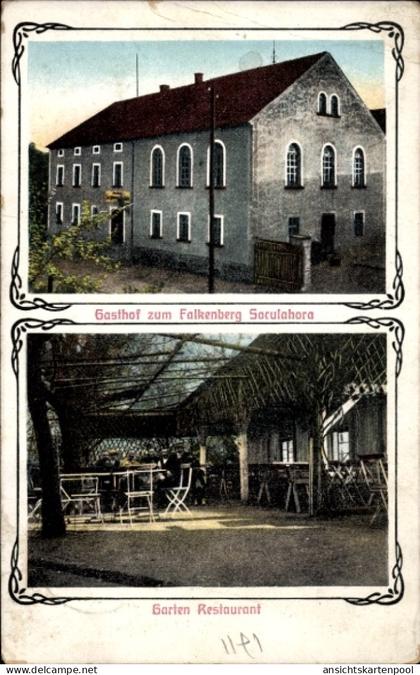 CPA Soculahora Kubschütz in der Oberlausitz, Gasthof zum Falkenberg