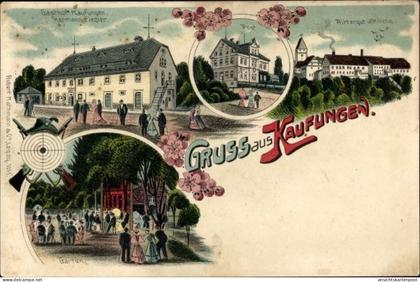 CPA Wolkenburg Kaufungen Limbach Oberfrohna Sachsen, Gasthof, Hermann Fiedler, Rittergut, Kirche