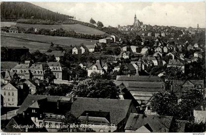 Radiumbad Ober-Schlema mit Blick Blick nach Schneeberg