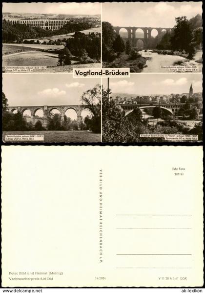 .Sachsen Sächsisches Vogtland DDR Mehrbildkarte Vogtland-Brücken 1961