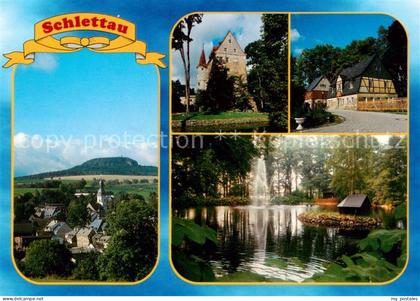 Schlettau Erzgebirge Panorama Kirche Park