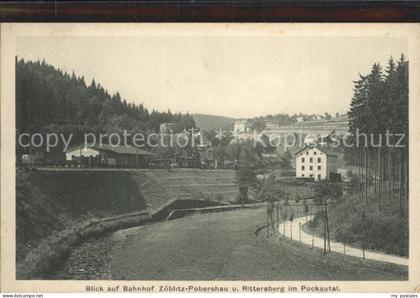 Zoeblitz Sachsen Blick auf Bahnhof Zoeblitz Pobershau und Rittersberg