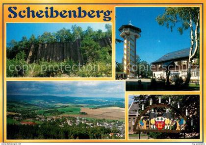 Scheibenberg Orgelpfeifen Aussichtsturm mit Berggasthaus Blick vom Scheibenberg