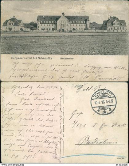 Ansichtskarte Schkeuditz Bergmannswohl 1928