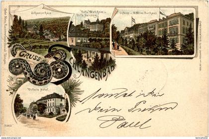 Gruss aus Schlangenbad - Litho