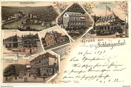 Gruss aus Schlangenbad - Litho