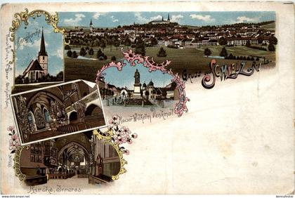 Gruss aus Schleiz - Litho