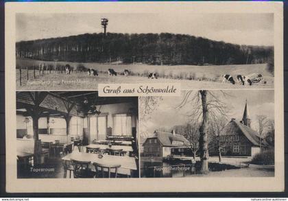 Ansichtskarte Schönwalde Jugendherberge Innenansicht Fernsehturm n. Rüsselsheim