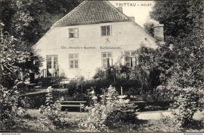 CPA Trittau in Schleswig Holstein, Gasthof, Gartenansicht