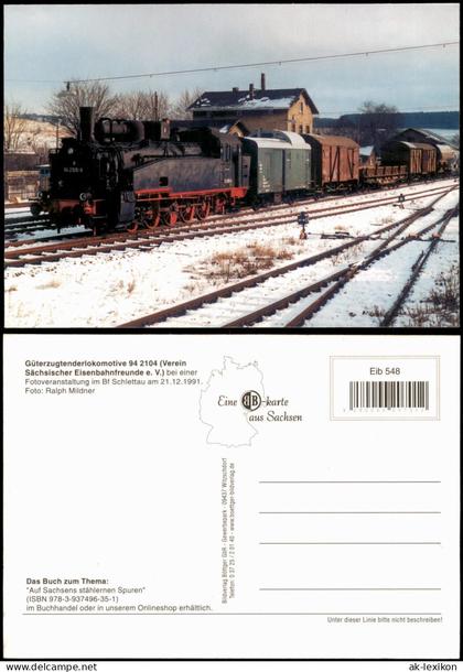 Ansichtskarte Schlettau Güterzugtenderlokomotive 94 2104 1991