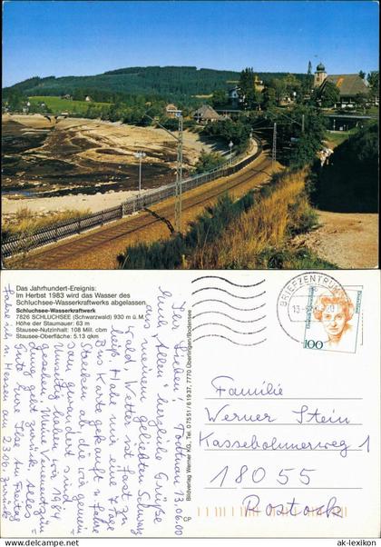 Ansichtskarte Schluchsee Schluchsee - abgelassenes Wasser 1983