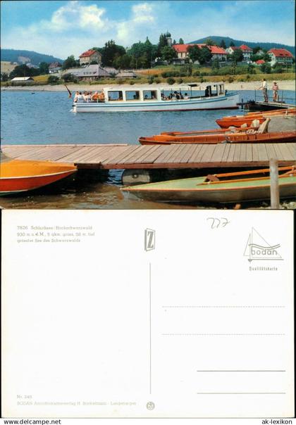 Ansichtskarte Schluchsee Schluchsee mit kleinem Fahrgastschiff 1980