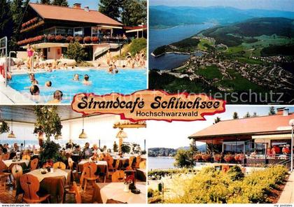 Schluchsee Strandcafe Schluchsee Schwimmbad Gastraum Fliegeraufnahme
