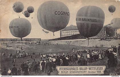 Deutschland - BERLIN Schmargendorf - Internationales Ballon-Wettfliegen Oktober 1908.