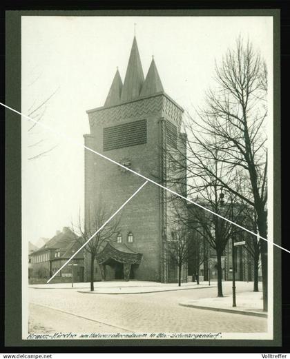 orig. Foto um 1928 Blick auf die Kirche am Hohenzollerndamm in Berlin Schmargendorf Wilmersdorf Berlin