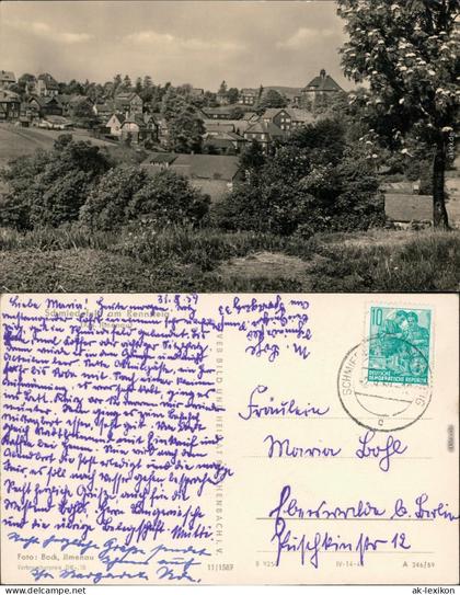 Ansichtskarte Schmiedefeld (Rennsteig) Panorama-Ansicht 1959