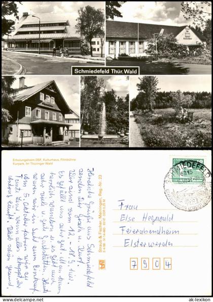 Schmiedefeld Rennsteig  Erholungsheim DSF, Kulturhaus, Filmbühne, Kurpark 1986